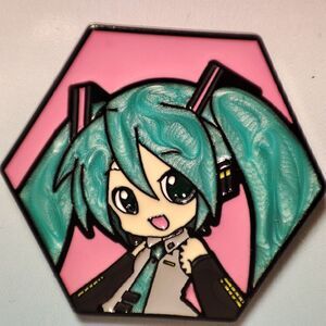 Hatsune Miku Pearlescent Enamel Pin Official Crypton Collectible Badge